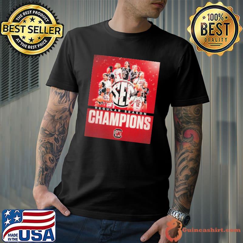 Funny south Carolina Gamecocks Women’s Basketball 2024 SEC Regular Season Champions Poster Shirt Unisex