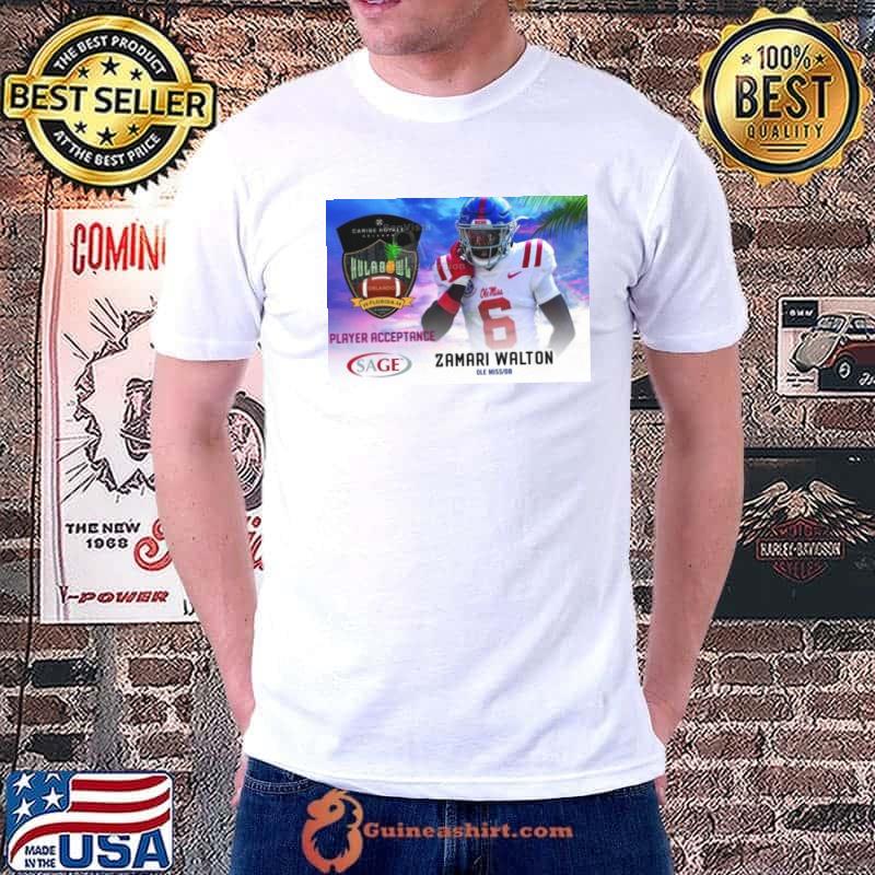Hula Bowl 2024 NCAA College football Zamari Walton shirt