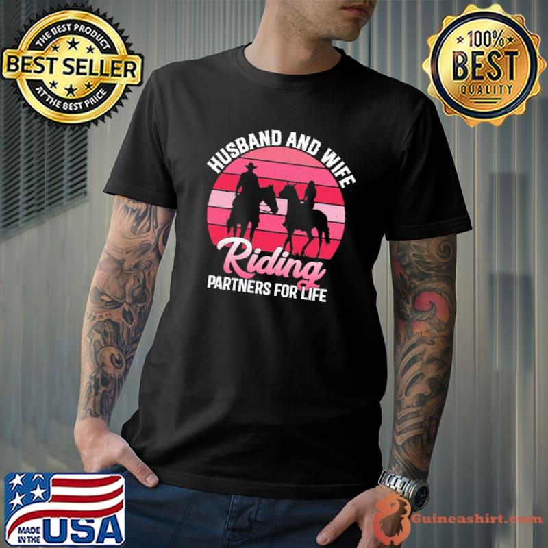 Husband And Wife Riding Partners For Life Valentine Cowboy Vintage shirt