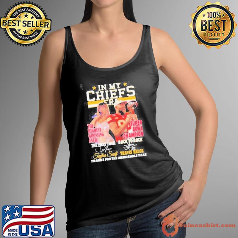 In My Chiefs Era Taylor And Travis Kelce Thanks For The Memorable Year Signature Shirt Tank Top