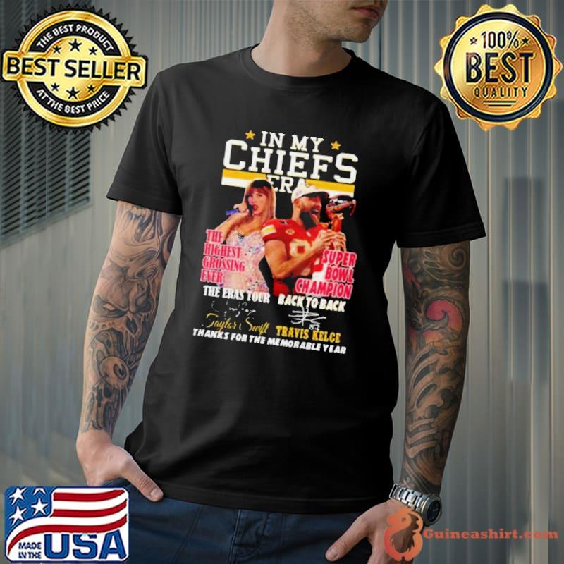 In My Chiefs Era Taylor Swift And Travis Kelce Thanks For The Memorable Year Shirt Unisex