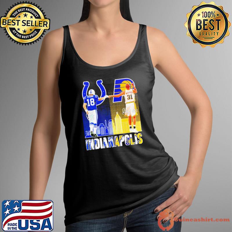 Indianapolis Players 18 Manning and 31 Millers Signatures Shirt