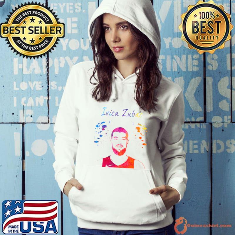 Ivica Zubac Croatian professional basketball player for the Los Angeles Clippers watercolor T-Shirt Hoodie