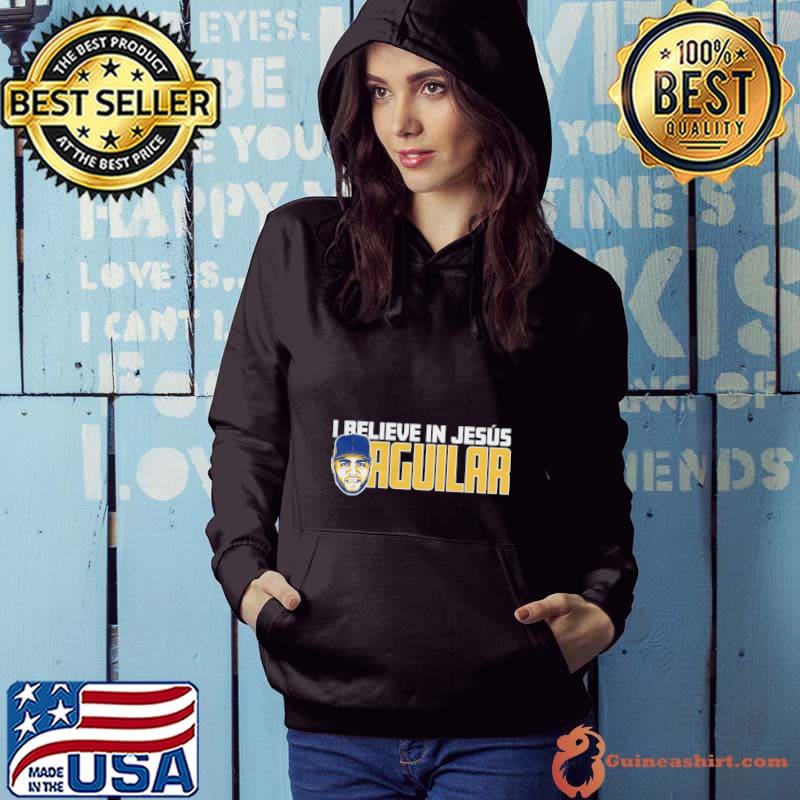 Jesus Aguilar Venezuelan professional baseball first baseman for the Saitama Seibu Believe In Jesus T-Shirt Hoodie
