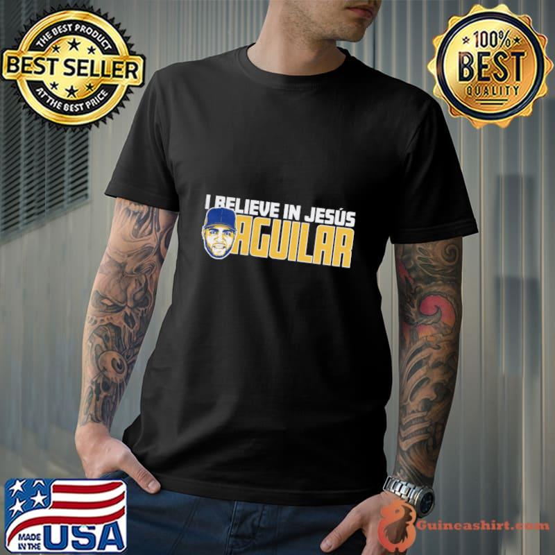Jesus Aguilar Venezuelan professional baseball first baseman for the Saitama Seibu Believe In Jesus T-Shirt