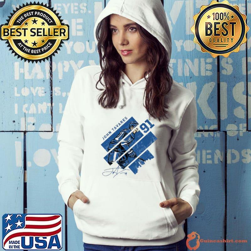 John Tavares Signature Canadian professional ice hockey forward Toronto Stripes T-Shirt Hoodie