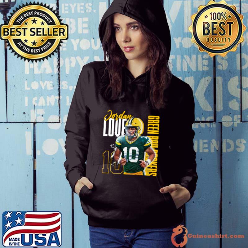 Jordan Love Green Bay Packers Player Football Number 10 T-Shirt Hoodie