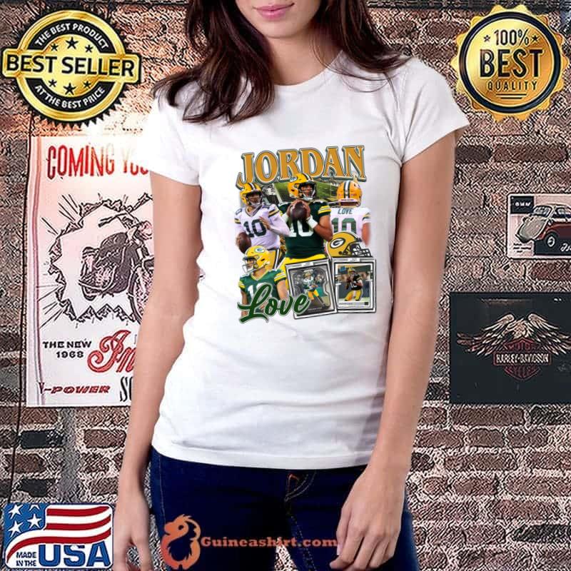 Jordan love green bay packers player football T-Shirt