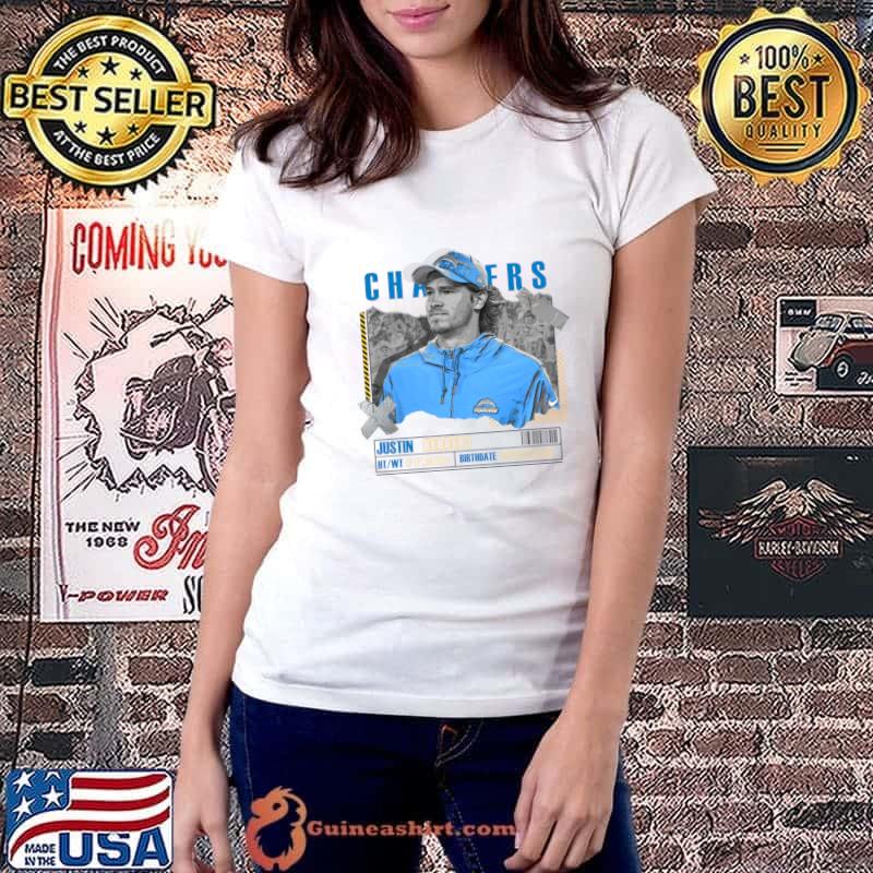 Justin Herbert American football quarterback for the Los Angeles Chargers T-Shirt Ladiestee