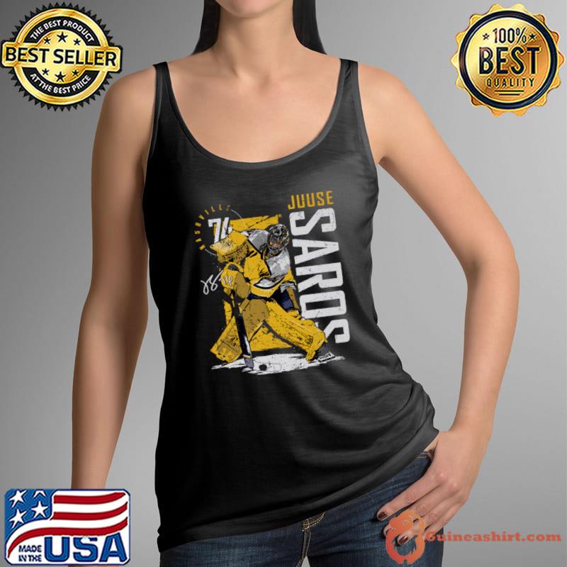 Juuse Saros Nashville Signature Finnish professional ice hockey goaltender T-Shirt Tank Top