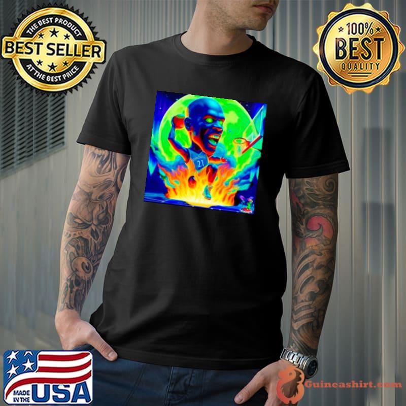 Kevin Garnett KG he’s on fire Psychedelic meme Minnesota Timberwolves s Unisex