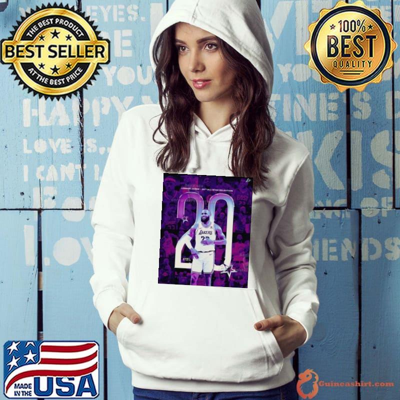 Lebron James Los Angeles Lakers The Only Player In Nba History With Twenty All-star Selections 2024 Shirt Hoodie