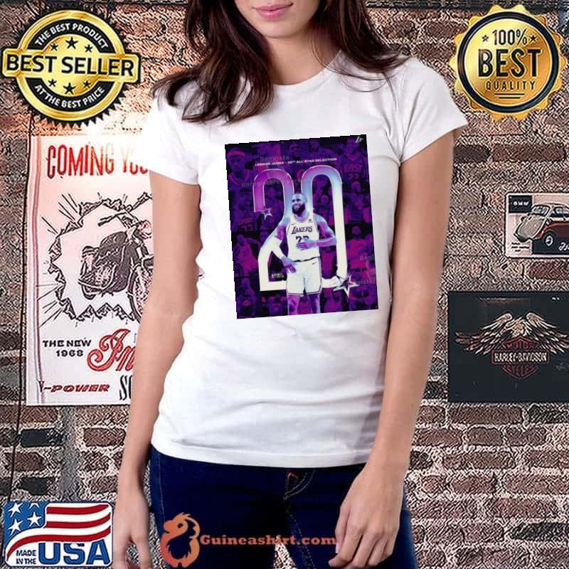 Lebron James Los Angeles Lakers The Only Player In Nba History With Twenty All-star Selections 2024 Shirt