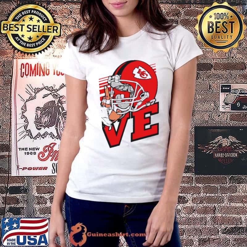 Love Kansas City Chiefs helmet shirt