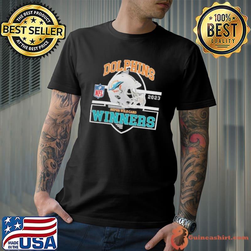 Miami Dolphins Winners Champions 2023 24 Super Wild Card NFL Divisional Helmet Logo Shirt