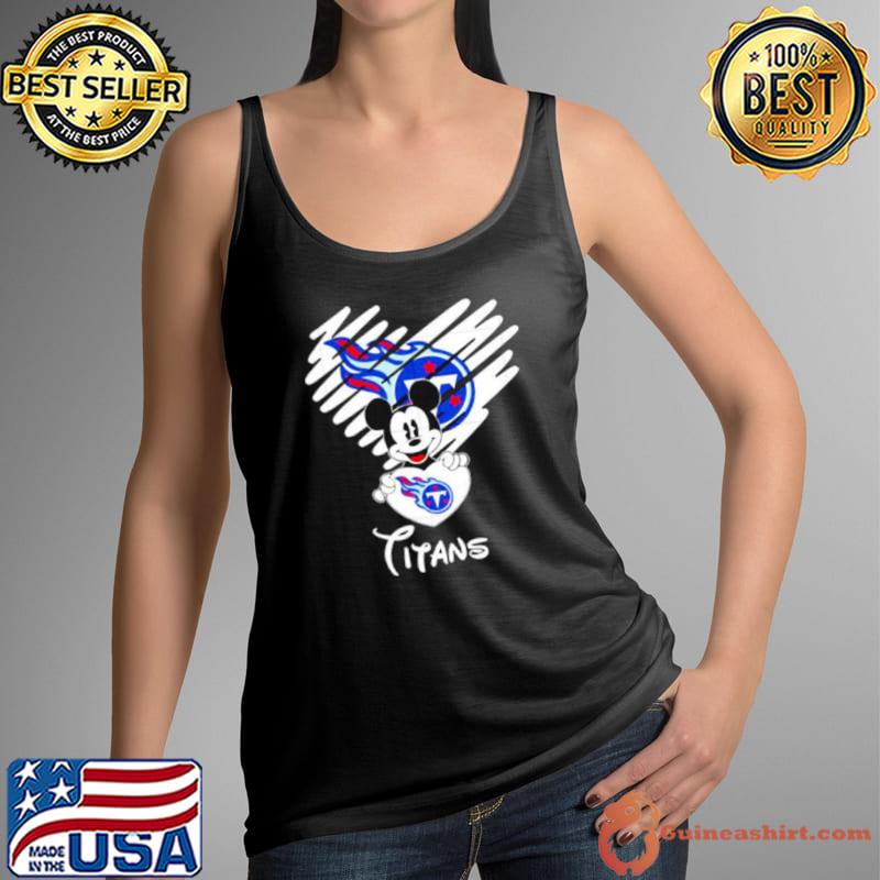 Mickey heart Tenesses Titans shirt