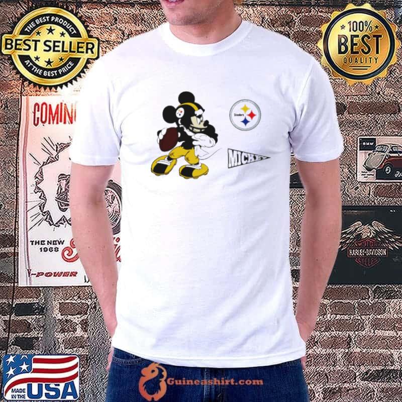 Mickey mouse player Pittsburgh Steelers Disney football shirt