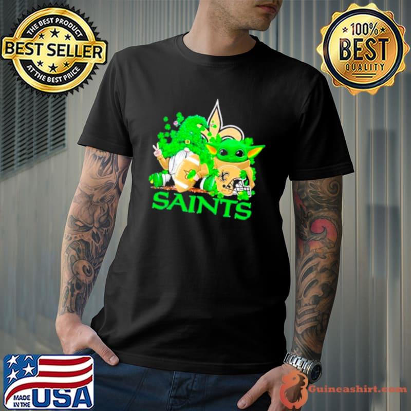 New Orleans Saints Baby Yoda Happy St.Patrick’s Day Shamrock shirt
