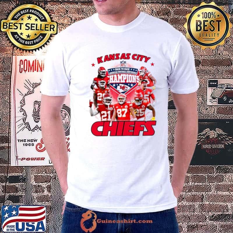 Nice kansas City Chiefs AFC Champions 2024 Back To Back NFL Shirt Unisex