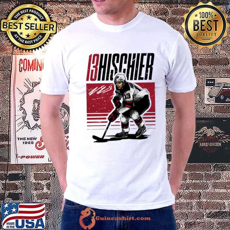 Nico Hischier Signature Swiss professional ice hockey New Jersey Starter T-Shirt Unisex