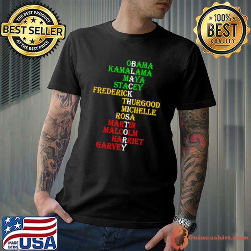 Obama Kamalama Maya Stacey Federick Black History African Black Pride T-Shirt Unisex