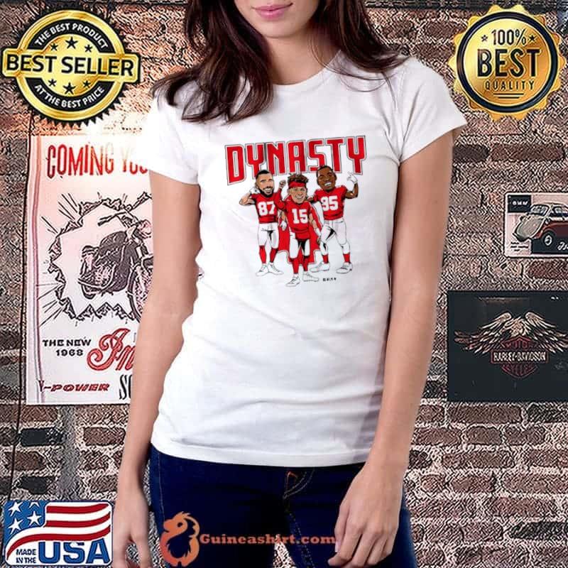Official kansas City Chiefs Mahomes, Kelce, & Jones Dynasty Shirt