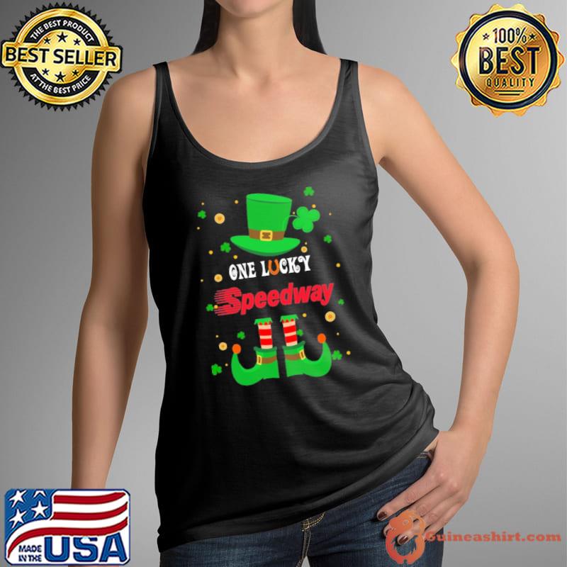One lucky speedway elf symbol christmas st patrick day shirt
