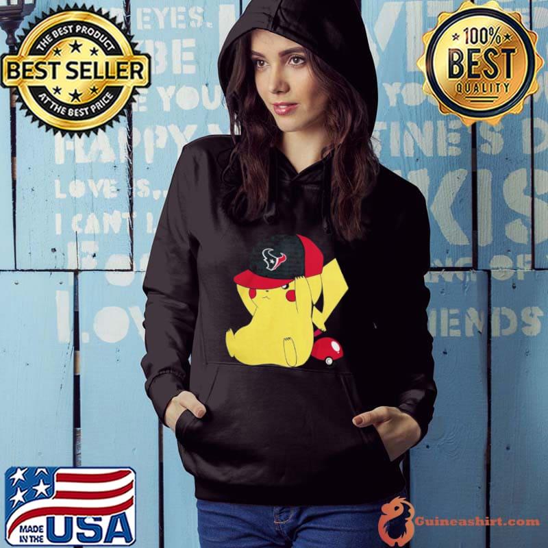 Pikachu Wear The Hat Houston Texans Football Logo shirts Hoodie