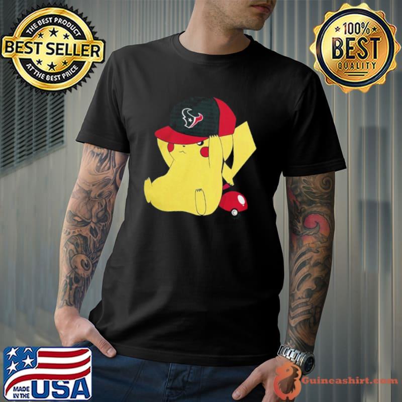 Pikachu Wear The Hat Houston Texans Football Logo shirts