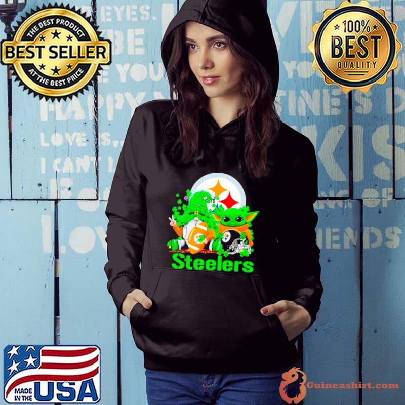 Pittsburgh Steelers Baby Yoda Happy St.Patrick’s Day Shamrock shirt