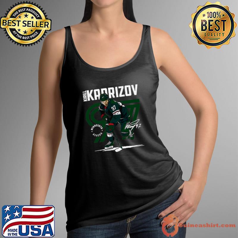 Russian professional ice hockey left winger and alternate captain Minnesota Wild signature kirill kaprizov T-Shirt