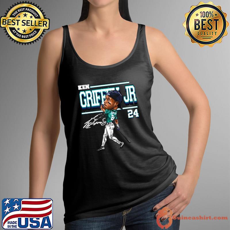 Signature American former professional baseball outfielder ken griffey jr T-Shirt