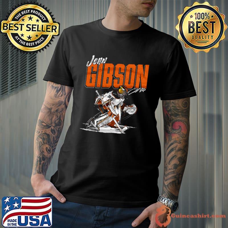 Signature john gibson chisel American professional ice hockey goaltender T-Shirt Unisex