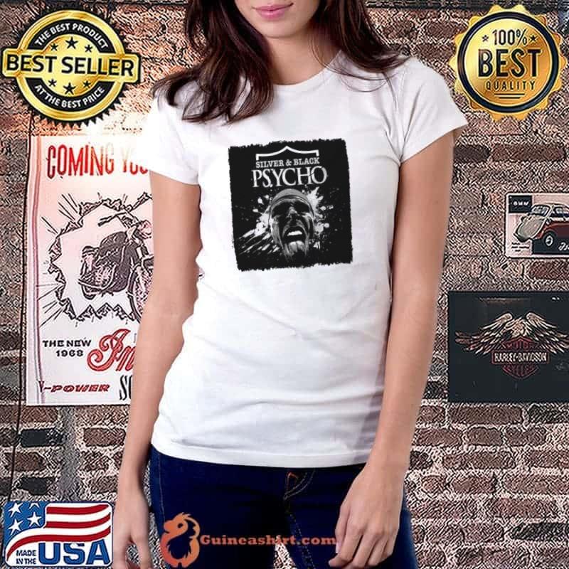 Silver and black psycho shirt