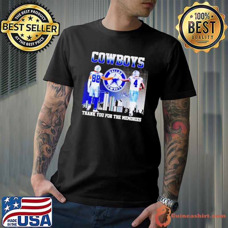 Skyline Dallas Cowboys Ceedee Lamb And Dak Prescott Thank You For The Memories Shirt