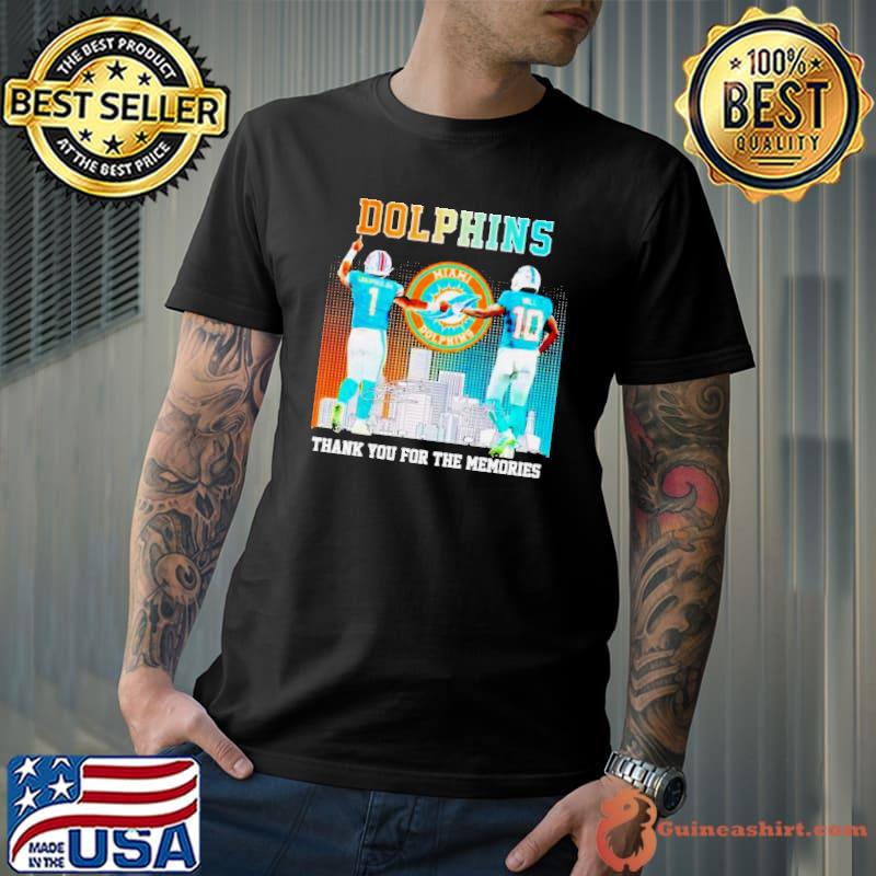 Skyline Miami Dolphins Tua Tagovailoa And Tyreek Hill Thank You For The Memories Shirt