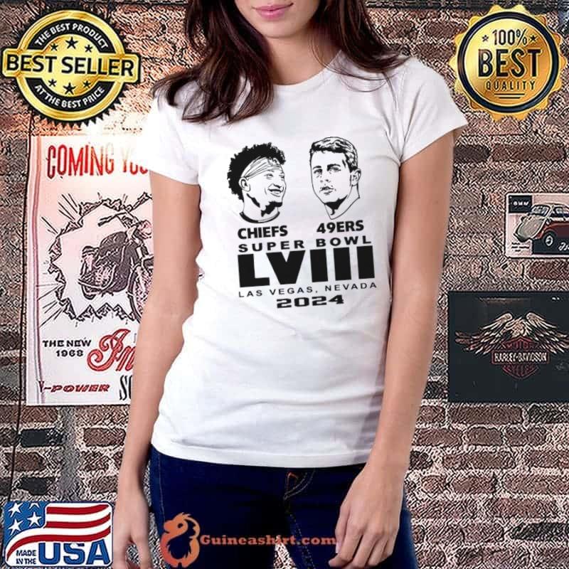 Super Bowl LVIII Patrick Mahomes Chiefs VS Brock Purdy 49ers shirt