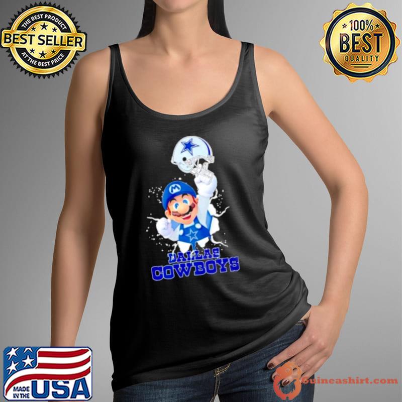 Super Mario X Nfl Dallas Cowboys Football s Tank Top