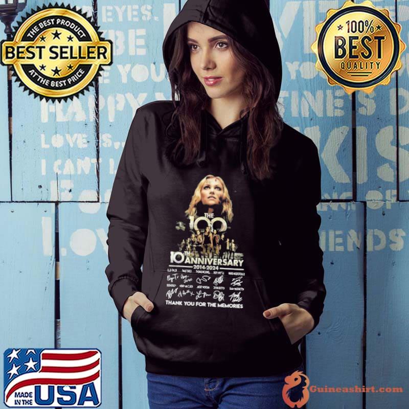 The 100 TV Series 10th Anniversary 2014-2023 Signatures Thank You For The Memories s Hoodie