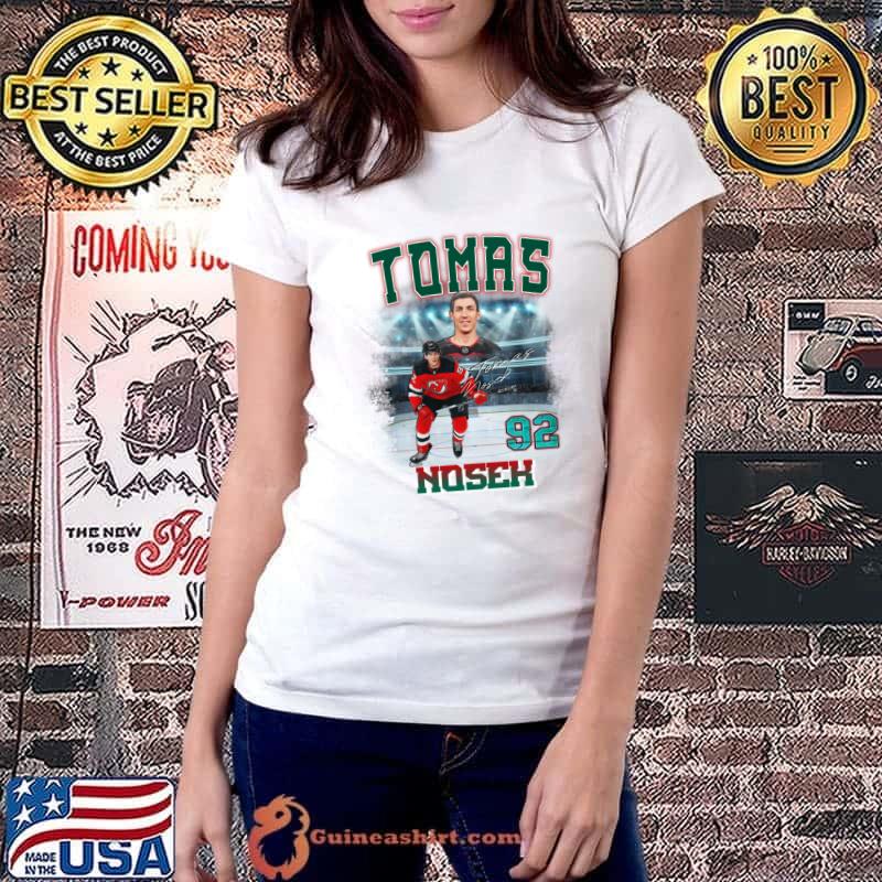 Tomas Nosek signature Czech professional ice hockey forward for the New Jersey Devils T-Shirt Ladiestee