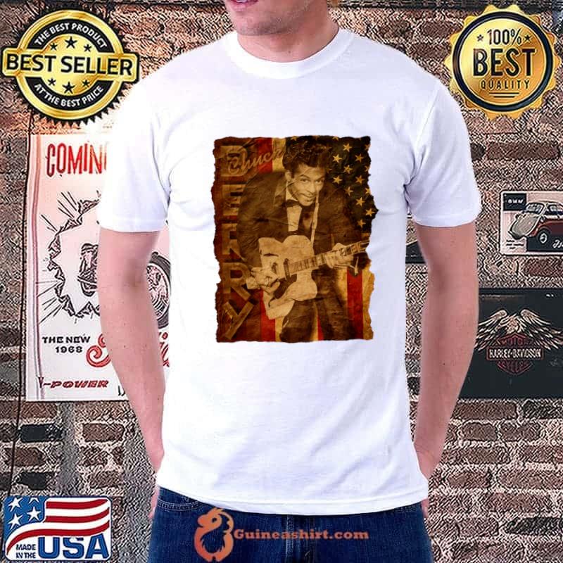 USA Flag Chuck Berry American singer, guitarist and songwriter T-Shirt Unisex