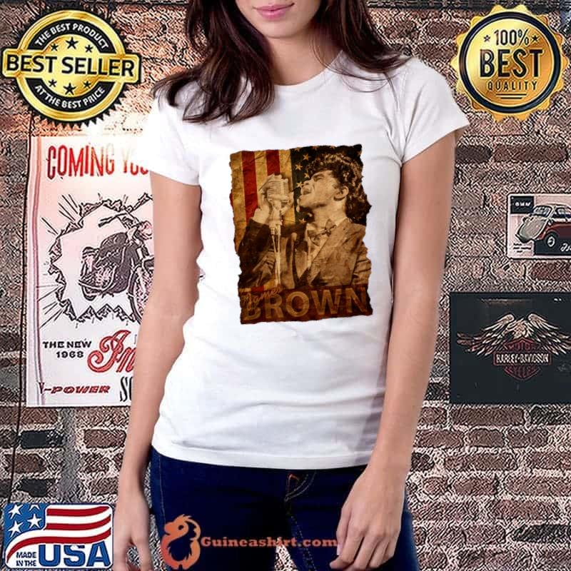 USA Flag James Brown American singer, dancer and musician T-Shirt