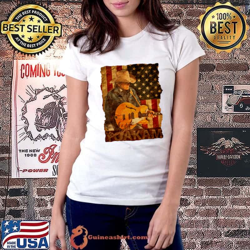 USA Flag with Dwight Yoakam American country singer-songwriter T-Shirt