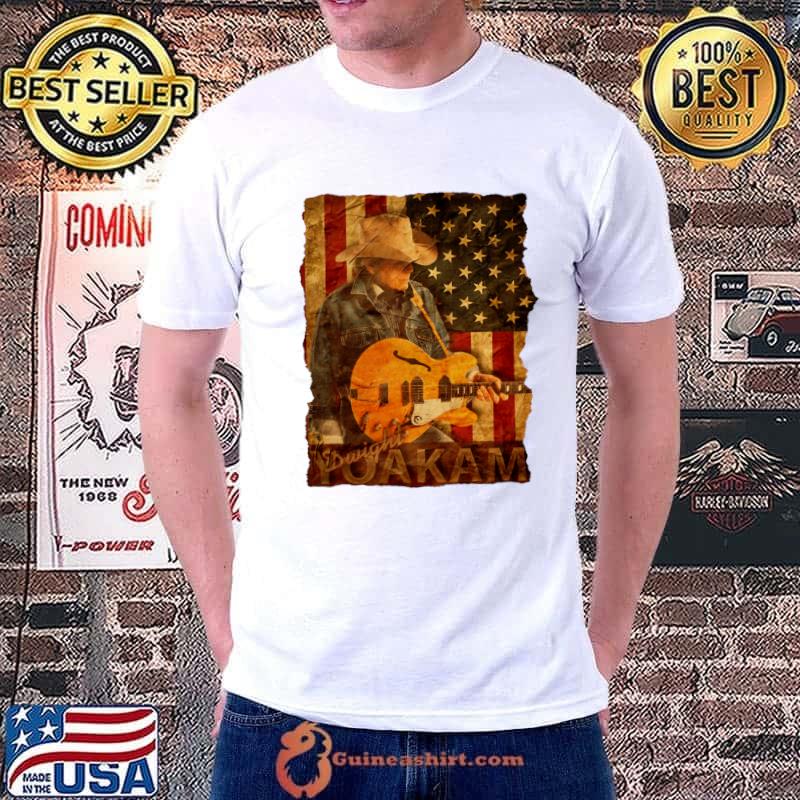 USA Flag with Dwight Yoakam American country singer-songwriter T-Shirt Unisex