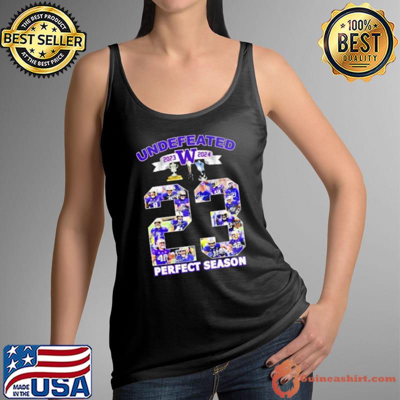 Washington Huskies 2023-2024 Undefeated Perfect Season Signatures Shirt