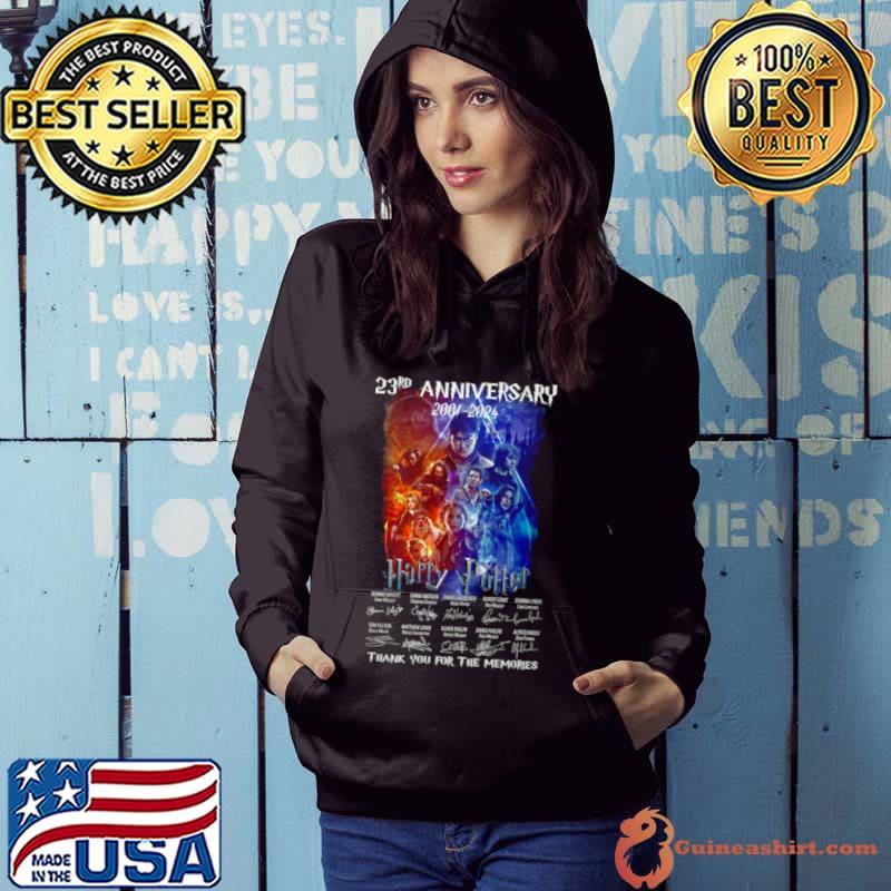 23rd Anniversary 2001 – 2024 Harry Potter Thank You For The Memories Shirt Hoodie