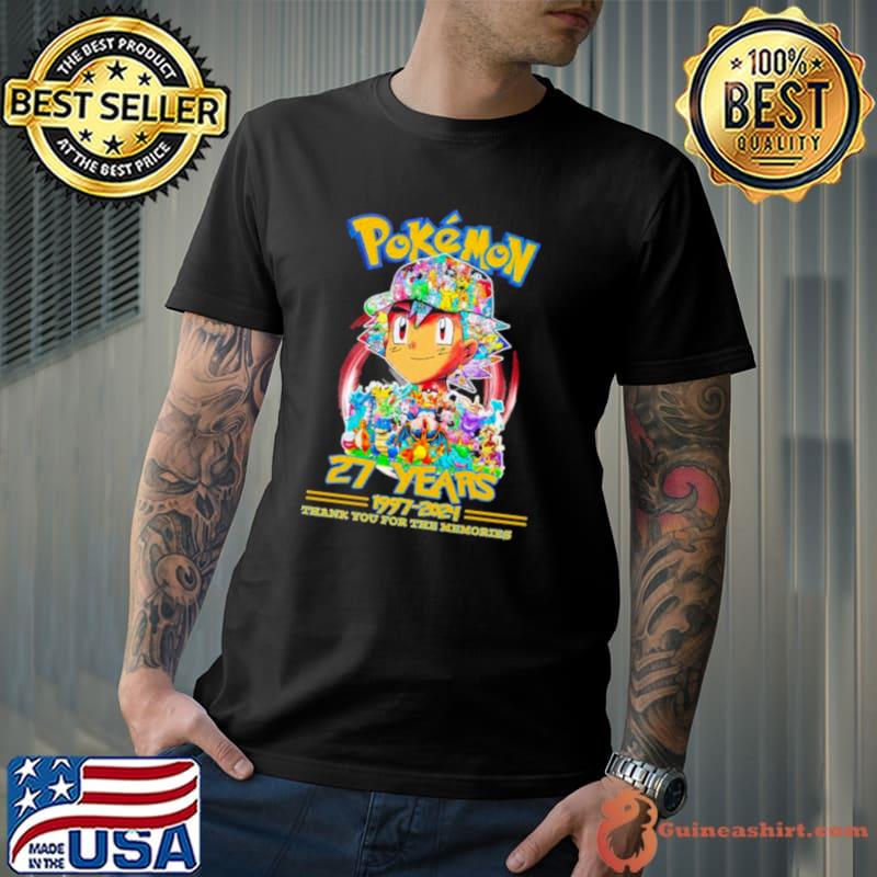 27 Years Anniversary Pokemon 1997 2024 Thank You For The Memories Shirt