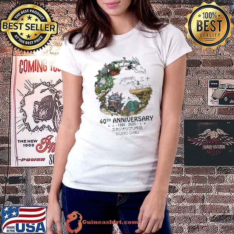 40th anniversary 1985 2025 studio ghibli signature shirt