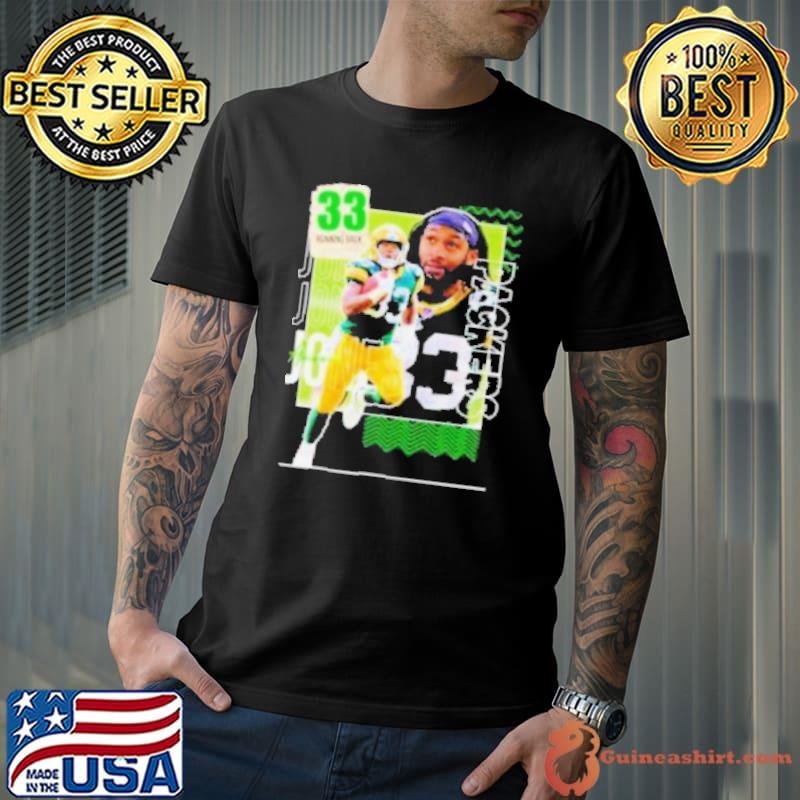 Aaron Jones 33 running back football player shirt