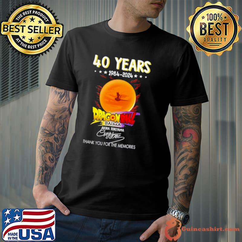 Akira Toriyama Dragon Ball Z Daima 40 Years 1984 2024 thank you for the memories signature shirt